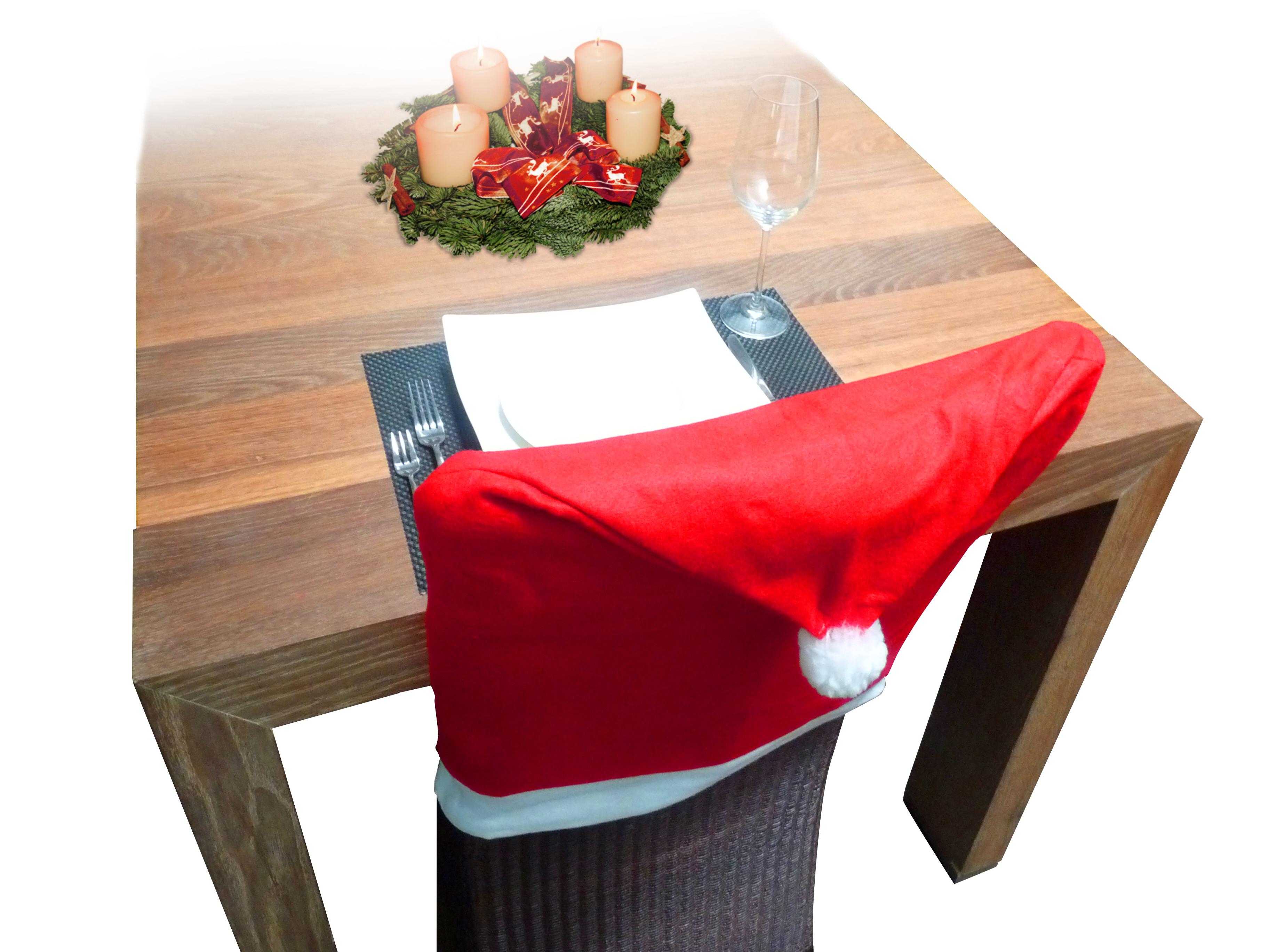 Weihnachtsmütze Stuhlhussen