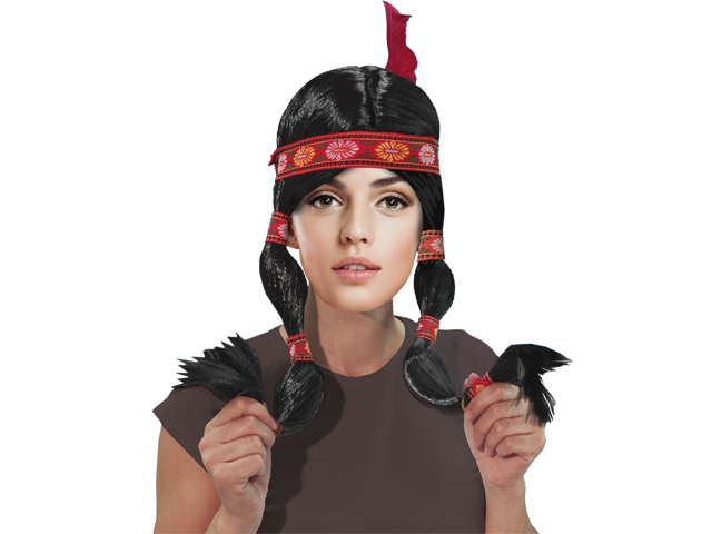 Indianerin Perücke