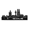 Köln Skyline schwarz groß