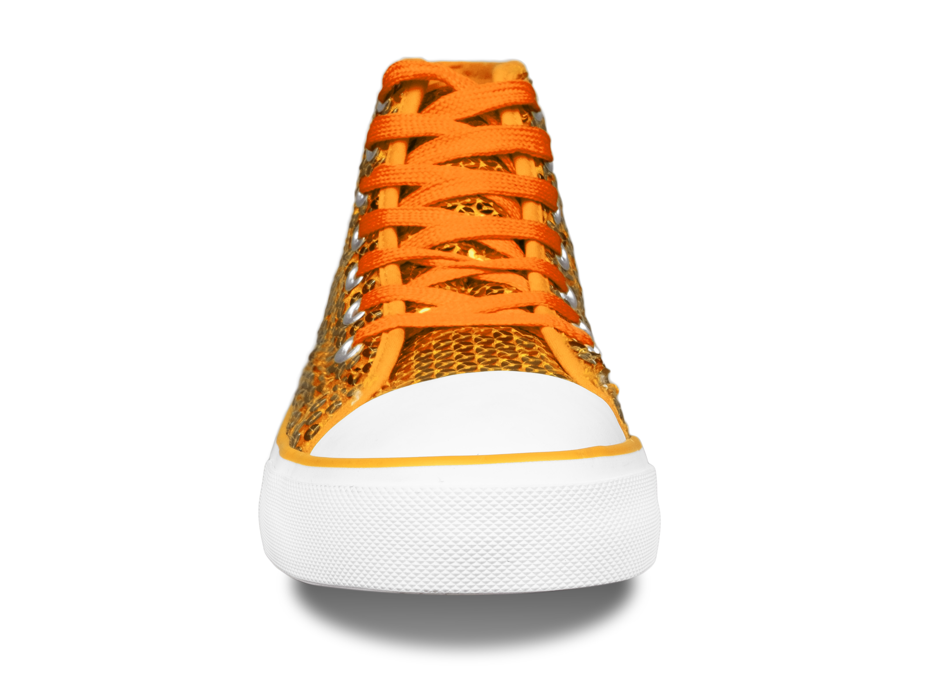 Paillettenschuh orange Gr. 38