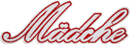 Schriftzug Mädche rot/weiß klein