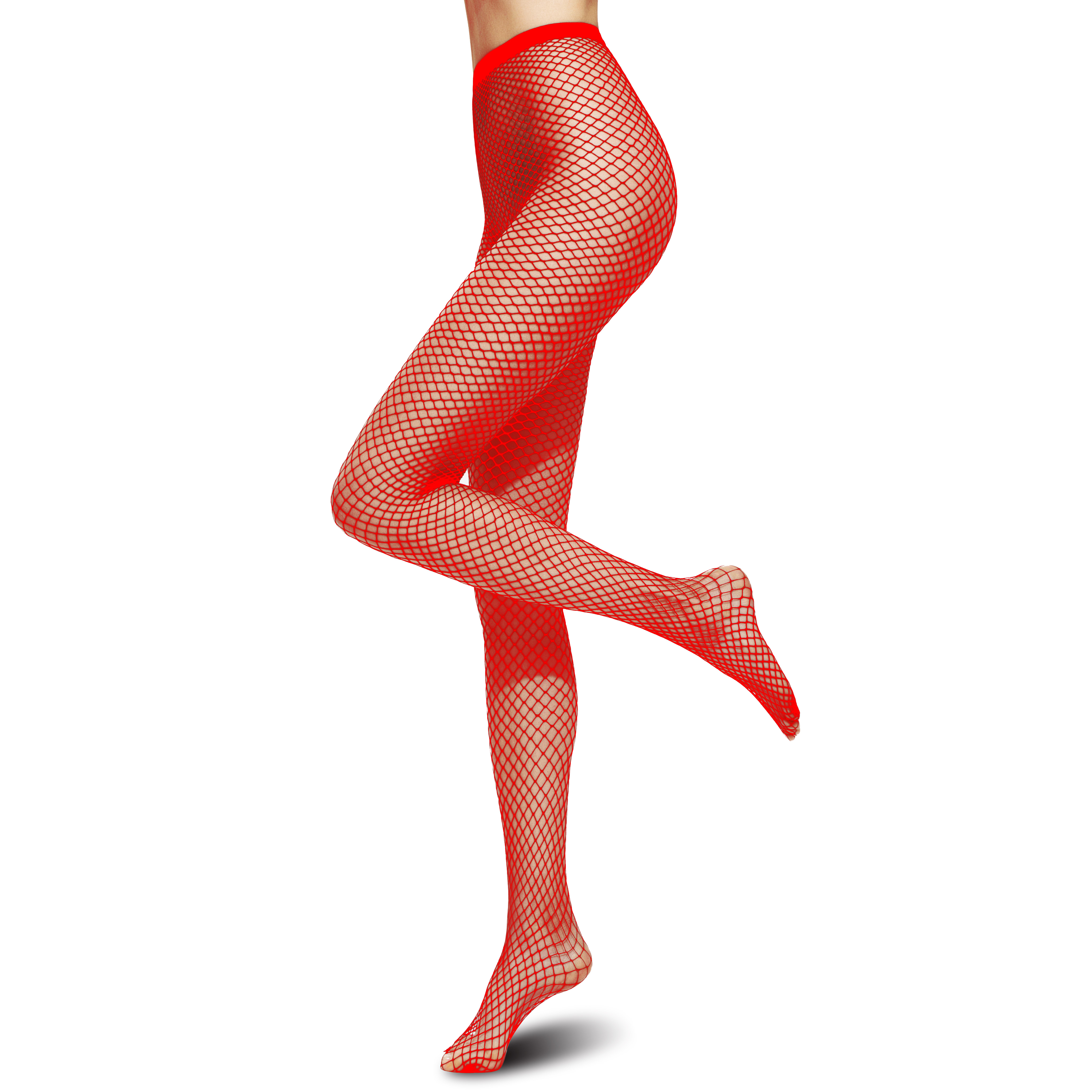 Netzstrumpfhose rot