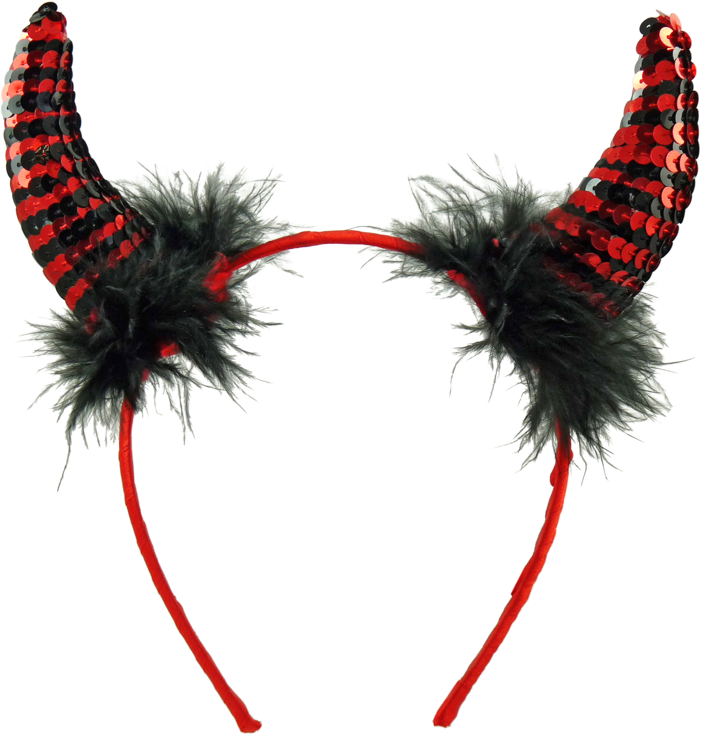 Haarreif Teufel mit Pailletten