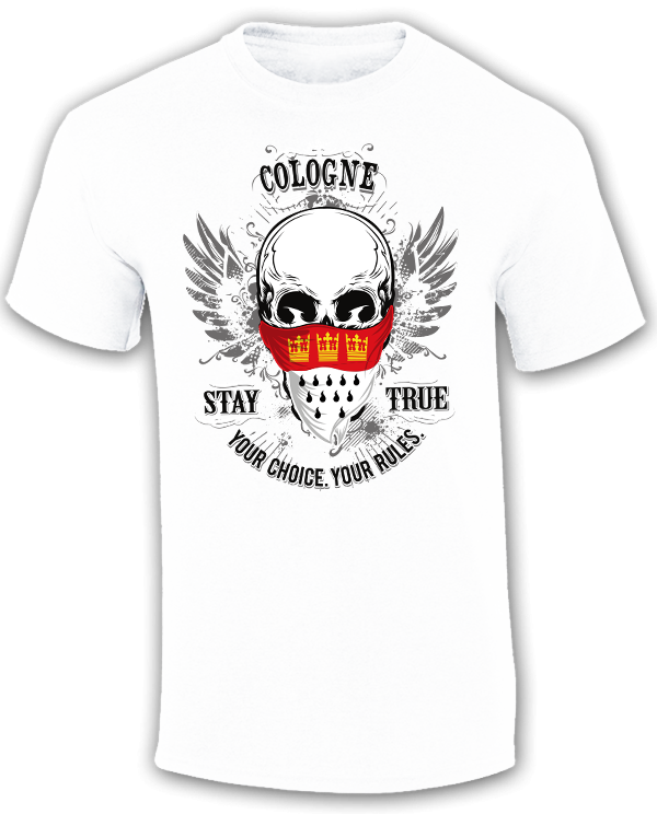 Herren T-Shirt Totenkopf Cologne schwarz
