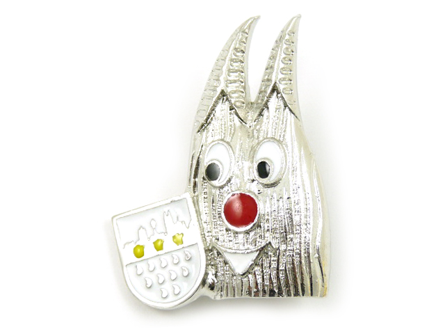 Brosche Dom Wappen Skyline, silber
