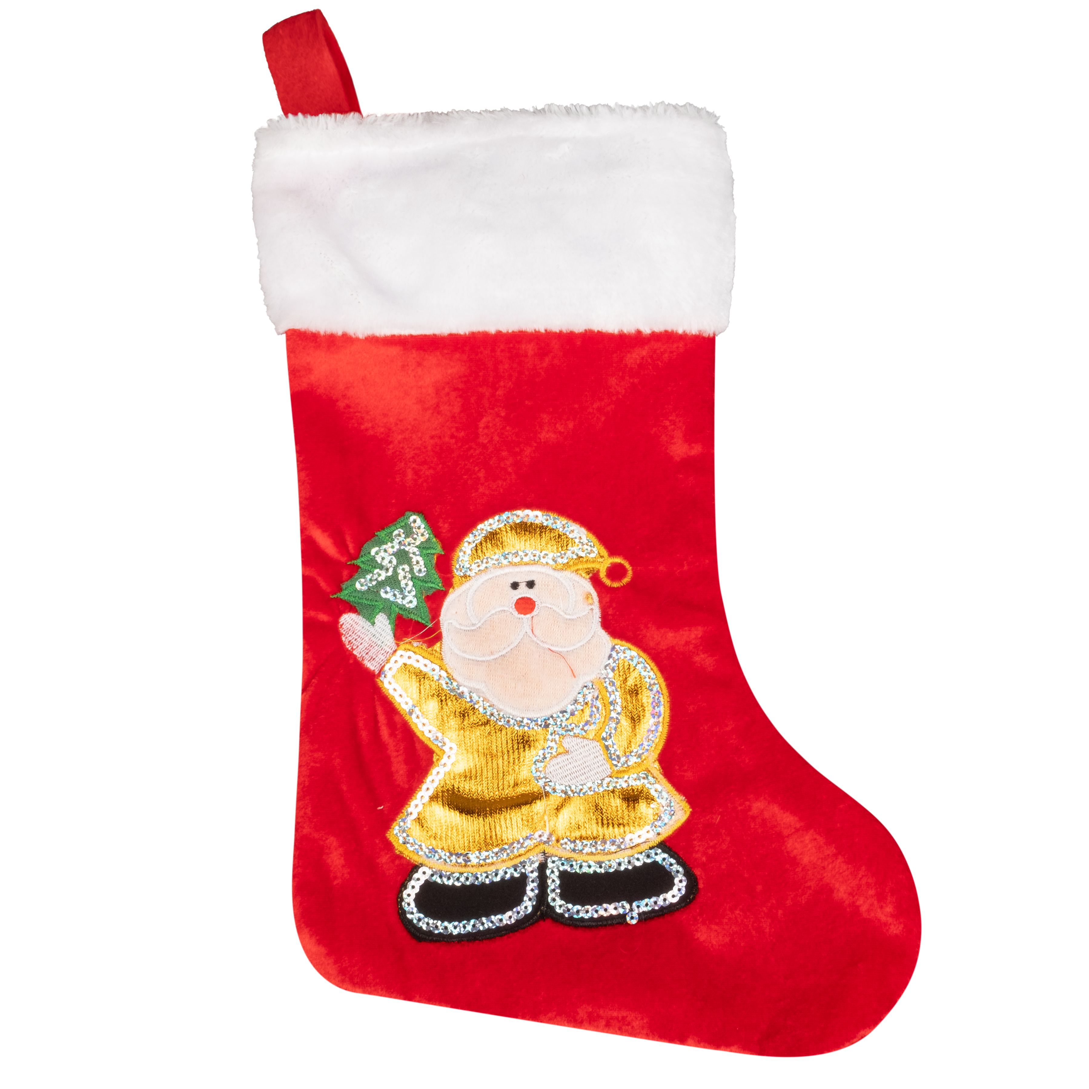 Weihnachtsstrumpf aus Samt Weihnachtsmann