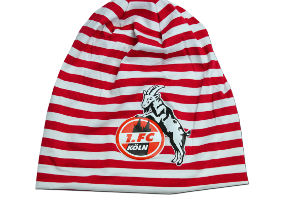 1.FC Köln Mütze Ringel rot/weiß