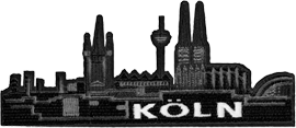 Köln Skyline schwarz groß