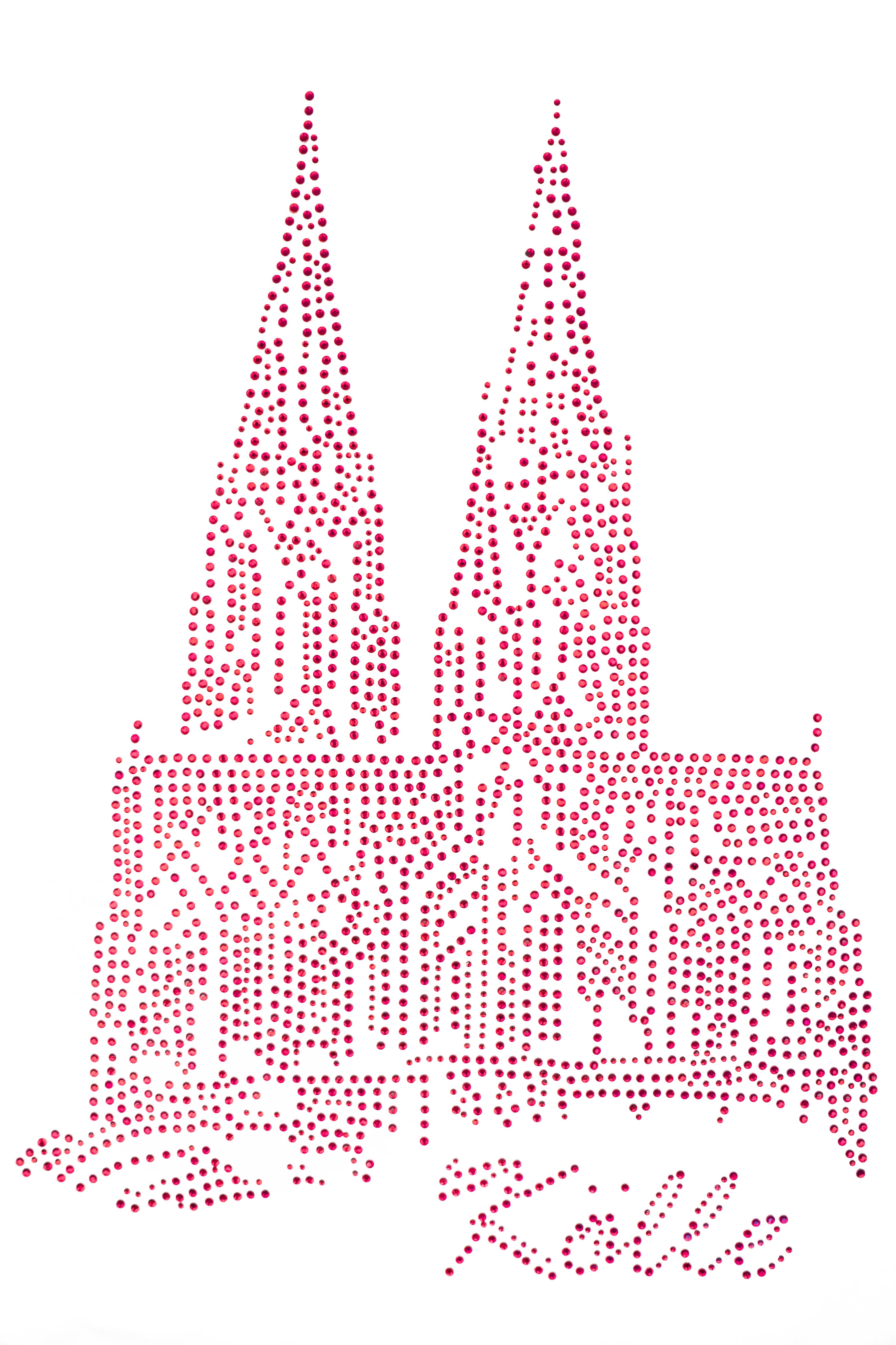Strass Bügelbild Dom Kölle