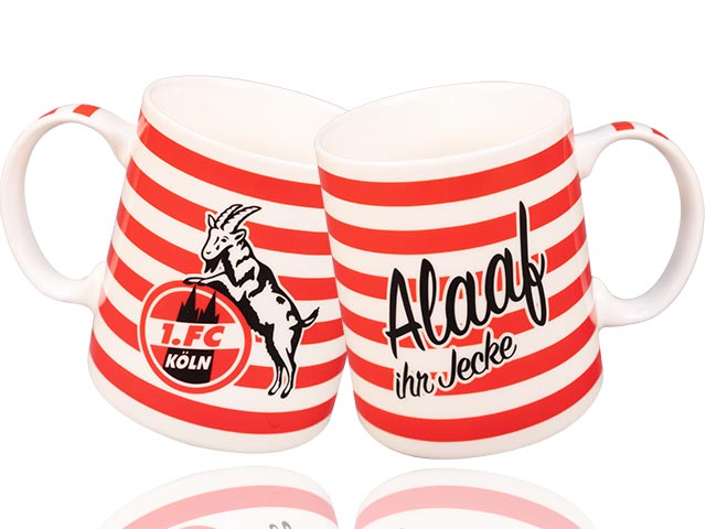 1.FC Köln Tasse Ringel "Alaaf ihr Jecke"