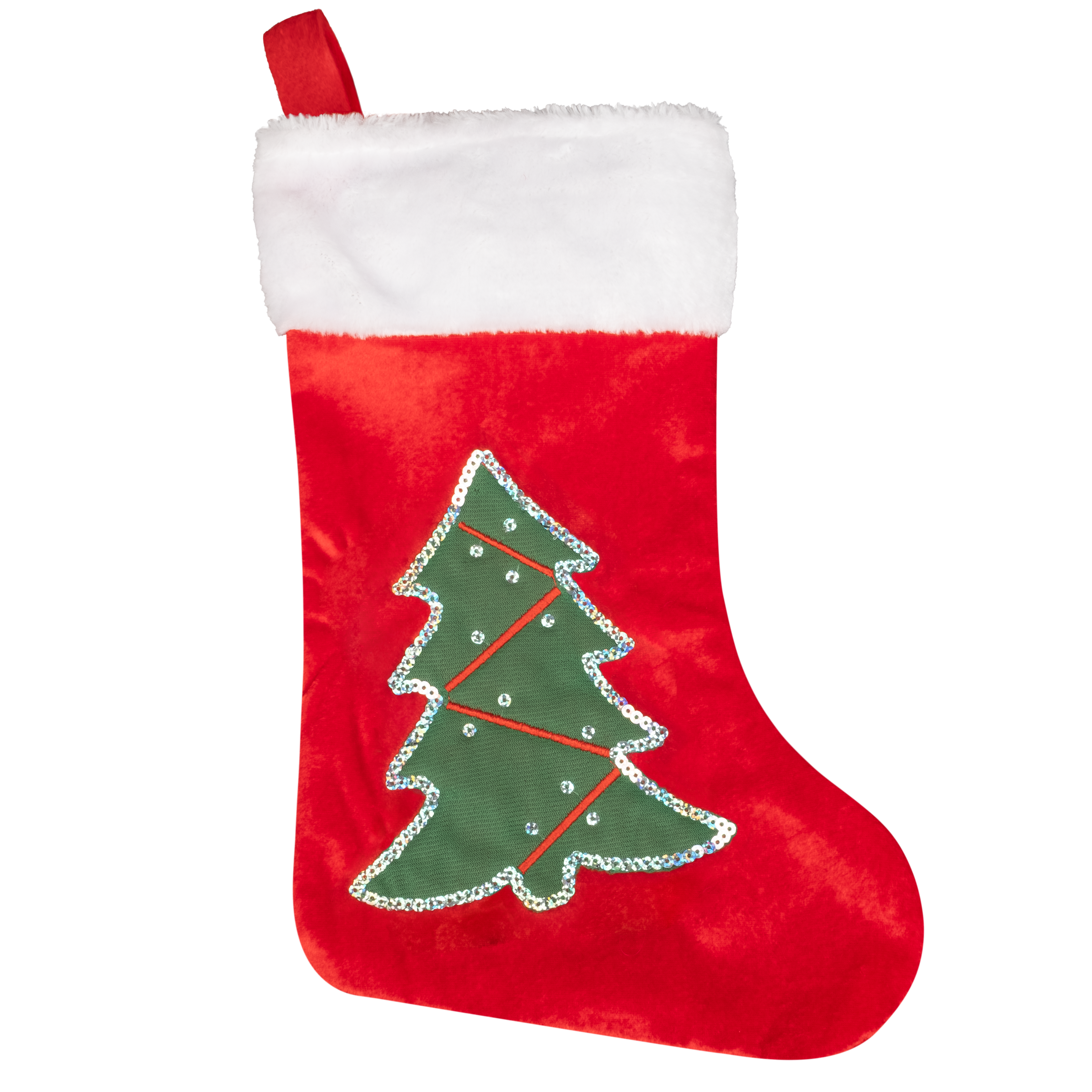 Weihnachtsstrumpf aus Samt Weihnachtsbaum
