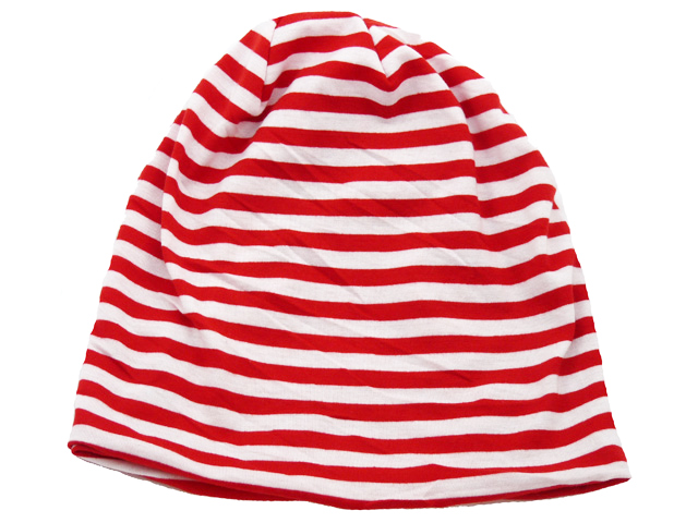 Ringel Mütze rot/weiß