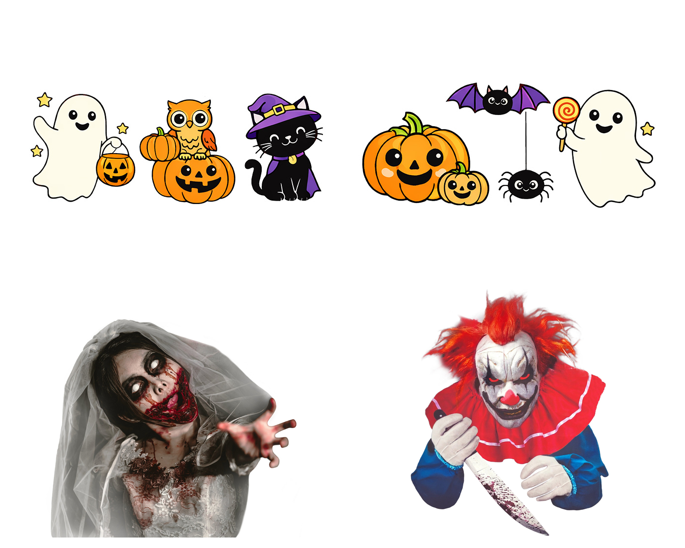 Halloween Fensterbilder Auswahl – Gruselige & süße Fenster-Sticker als Deko