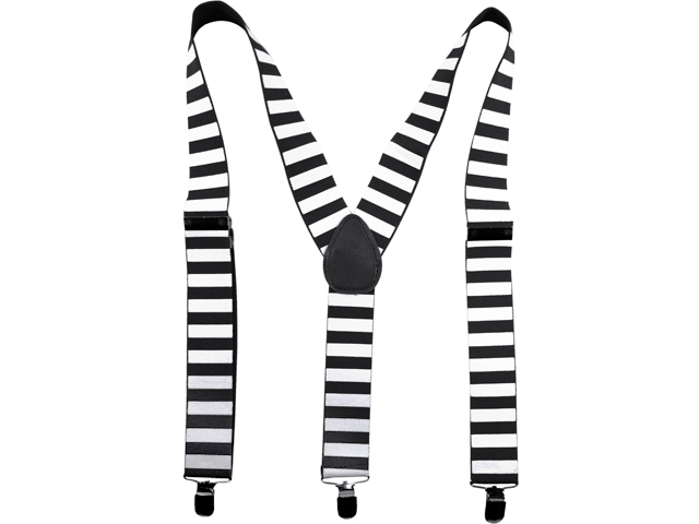 Hosenträger Ringel breit schwarz/weiß