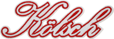 Schriftzug Kölsch rot/weiß groß