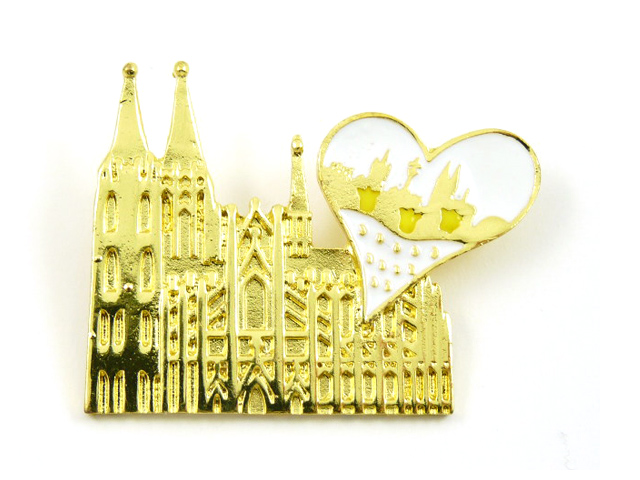 Brosche Dom Herz Skyline, gold
