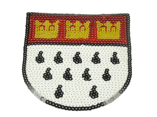 Paillettenbügelbild Wappen