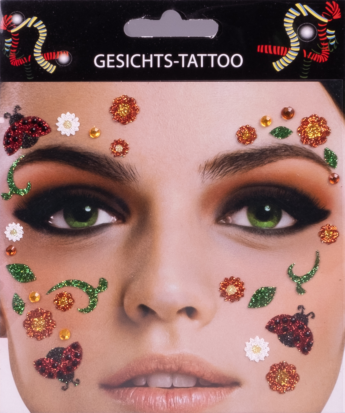 Gesichts-Tattoo Marienkäfer