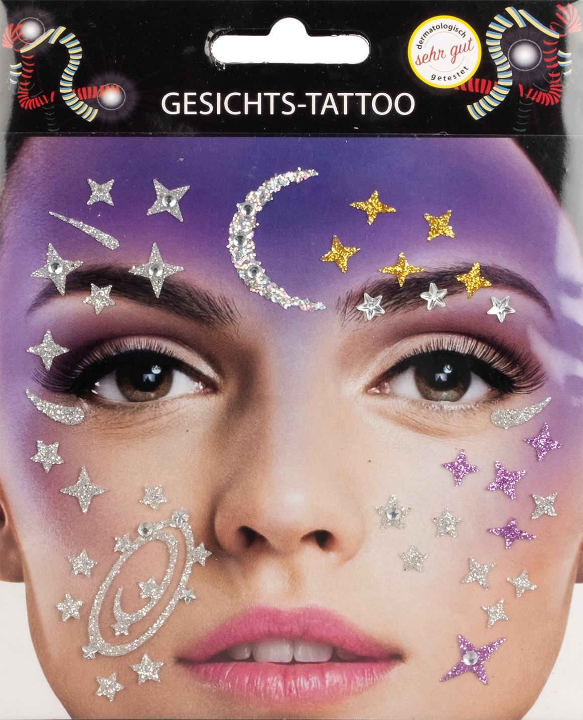 Gesichts-Tattoo Galaxy