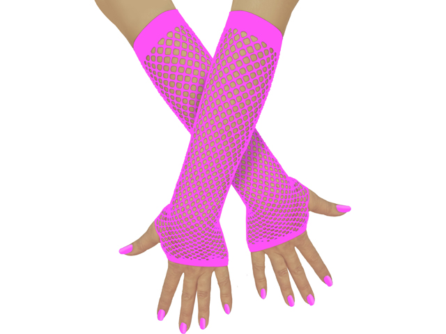 Unisex Netzhandschuhe fingerlos lang