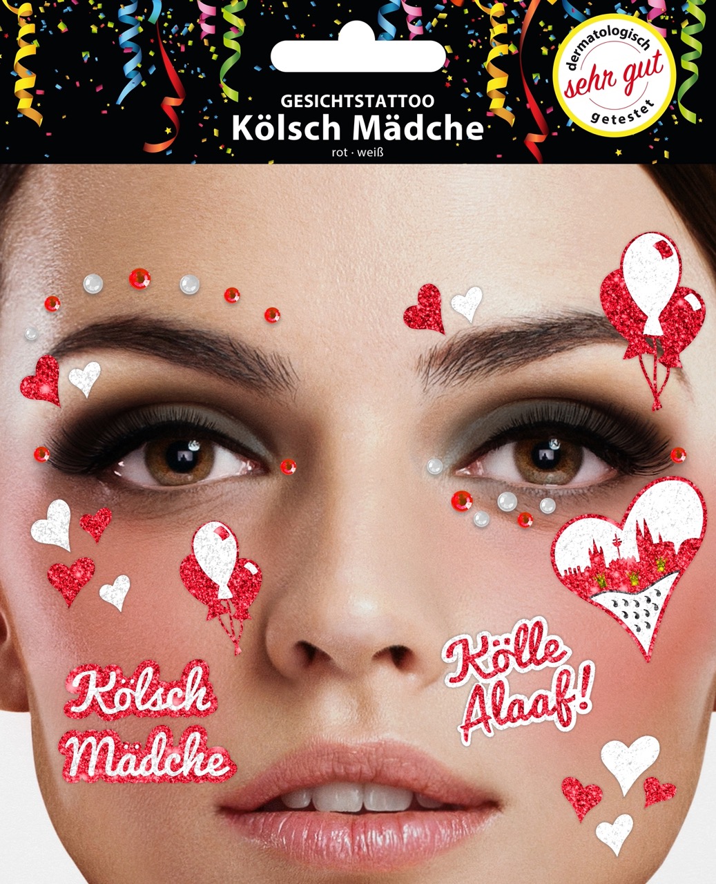 Gesichts-Tattoo Kölsch Mädche
