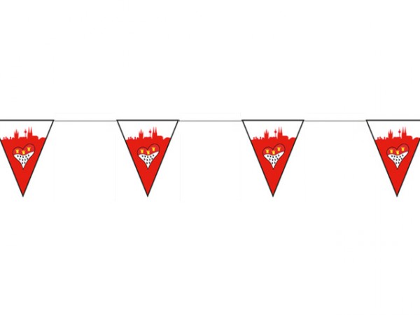Wimpelkette mit Skyline Herz Wappen