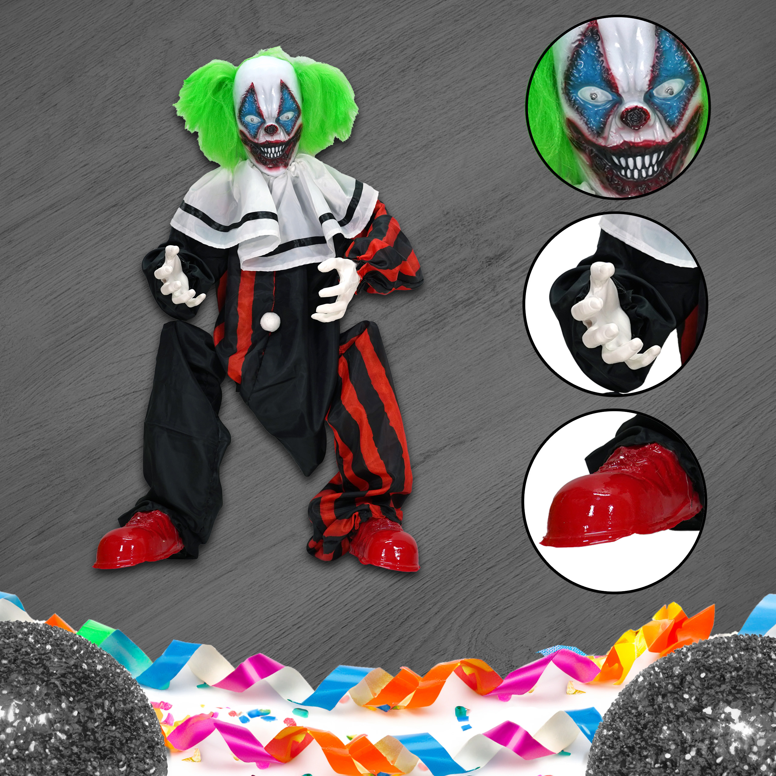 Dekorative Halloween Puppen mit LED und Bewegungseffekten