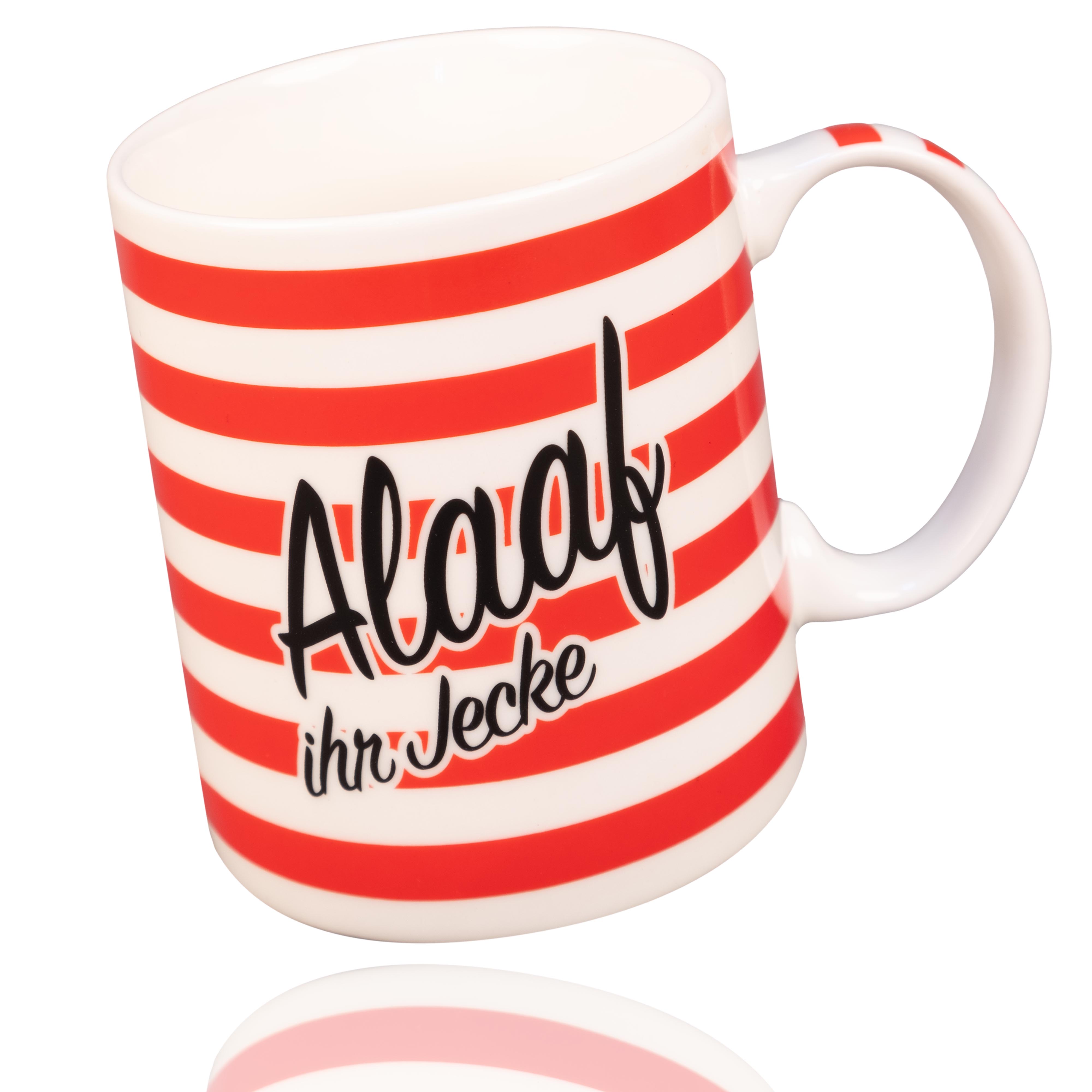 1.FC Köln Tasse Ringel "Alaaf ihr Jecke"