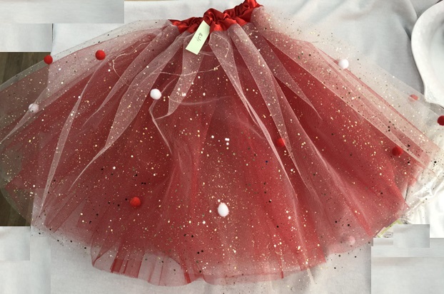 Petticoat Pompons Glitter 40cm