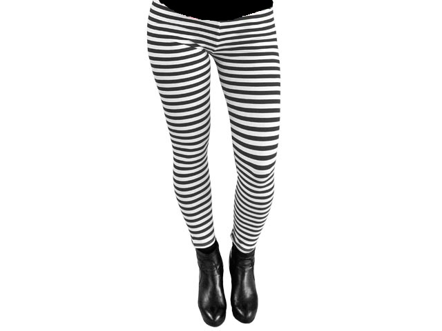 Leggings Ringel schwarz/weiß Gr.XS-2XL