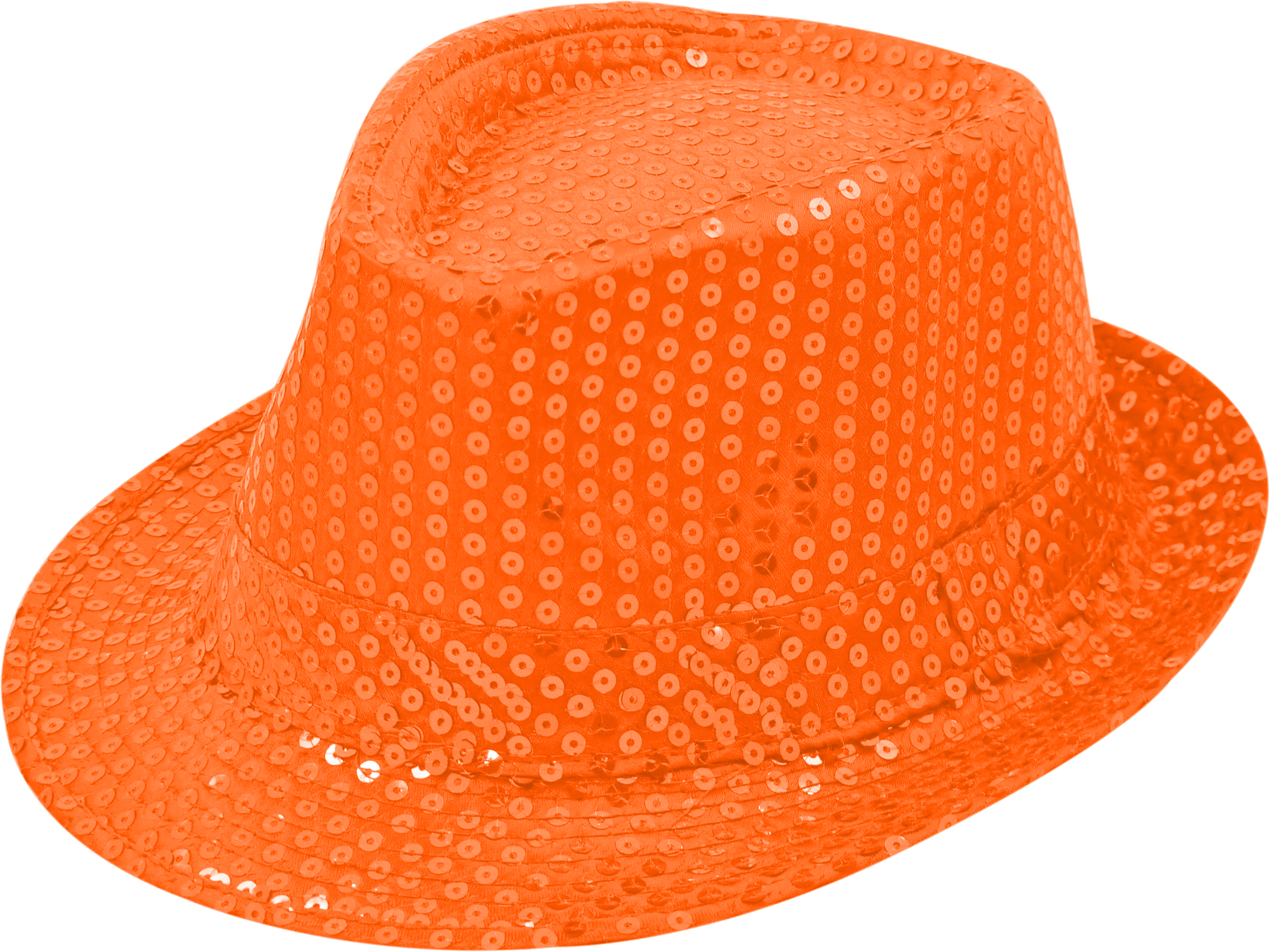 Pailletten-Hut orange