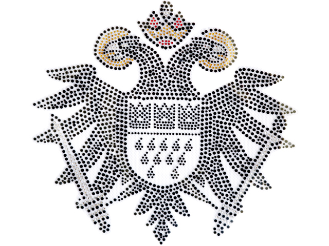 Strass Bügelbild Stadtadler