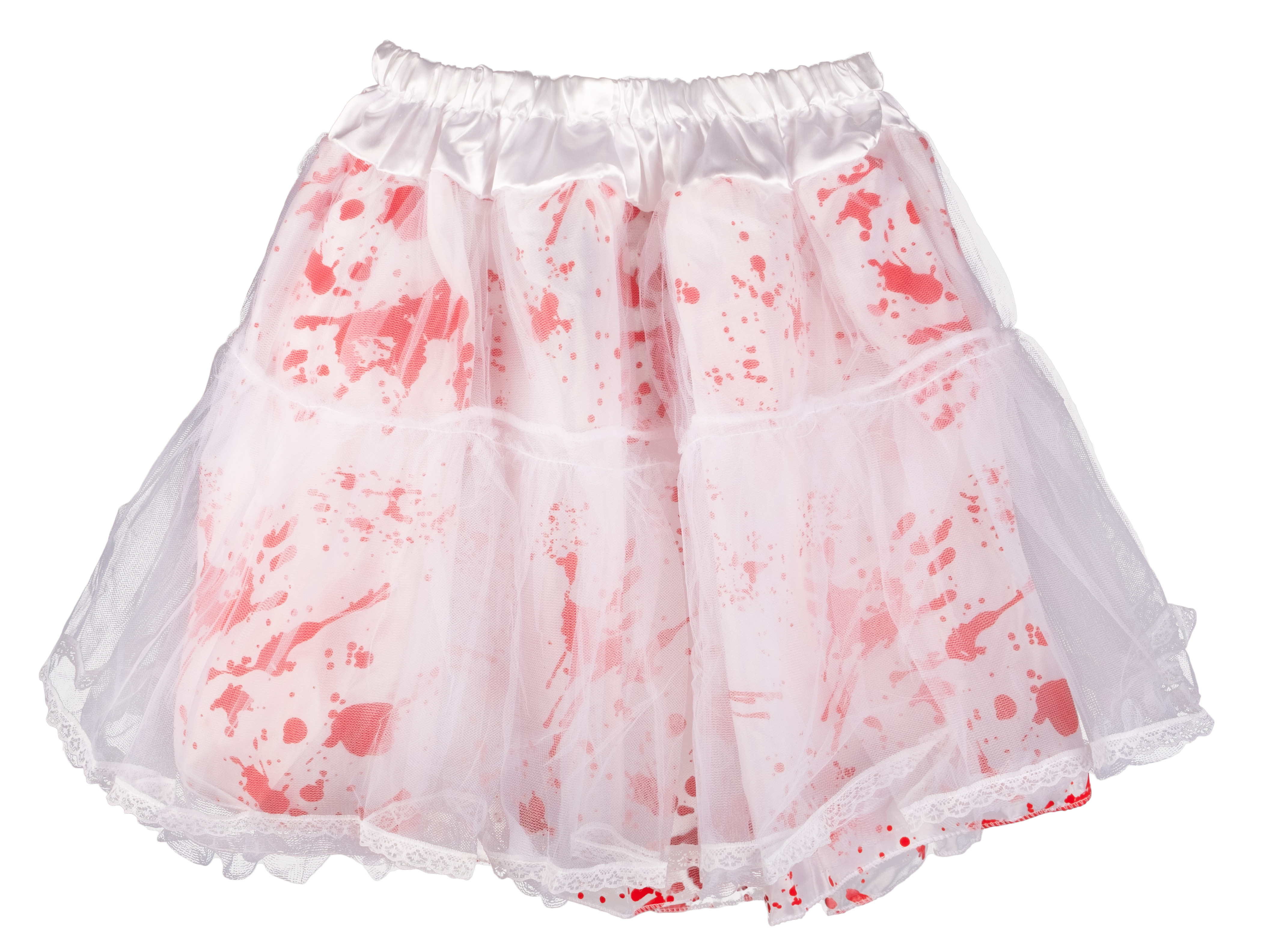 Petticoat 50cm lang weiß mit Blut