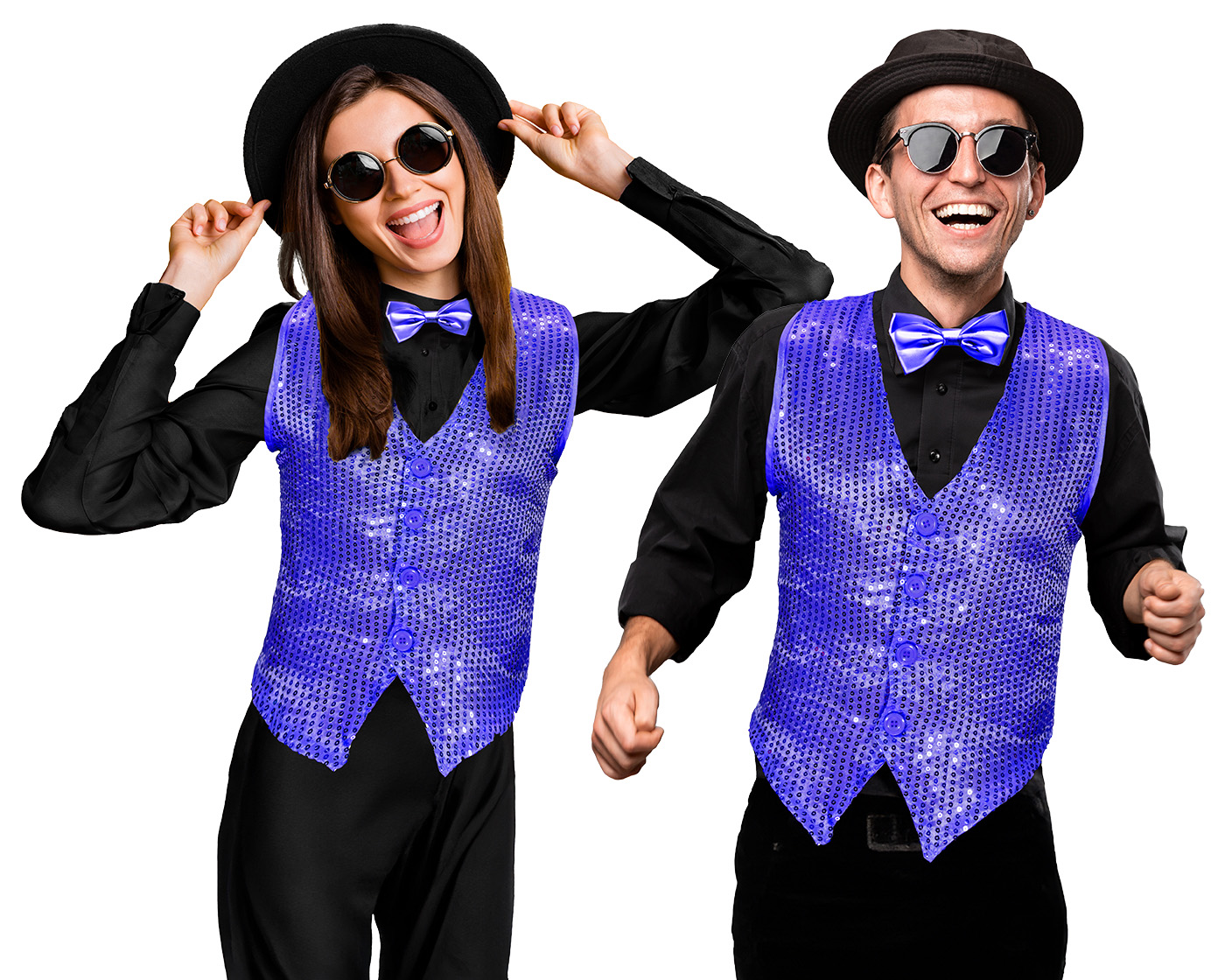 Paillettenweste Unisex | Glitzer Weste für Karneval, Party & Bühne | XS-3XL