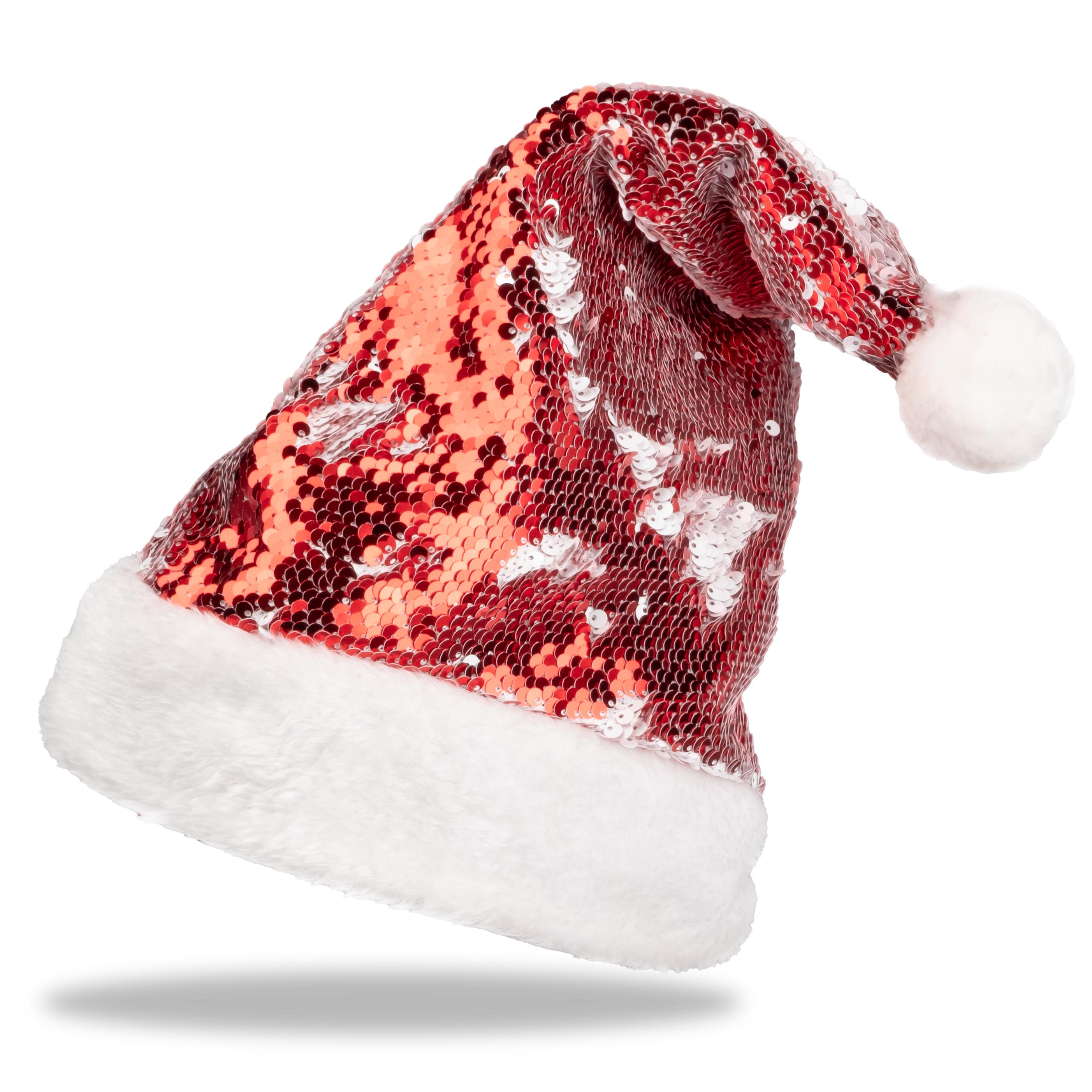 Weihnachtsmütze Wende-Pailletten
