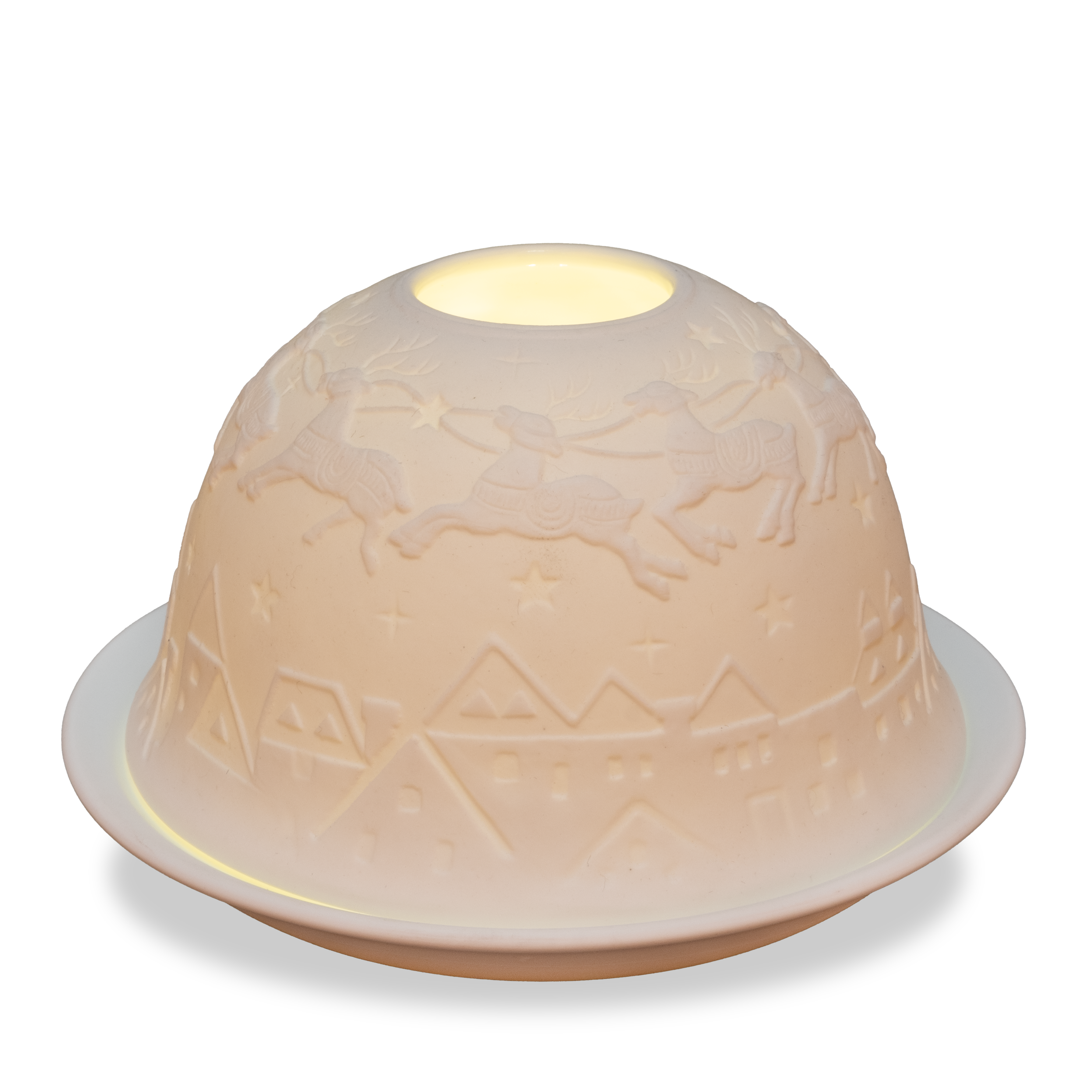 Windlicht Schlitten Rentier