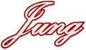 Schriftzug Jung rot/weiß groß
