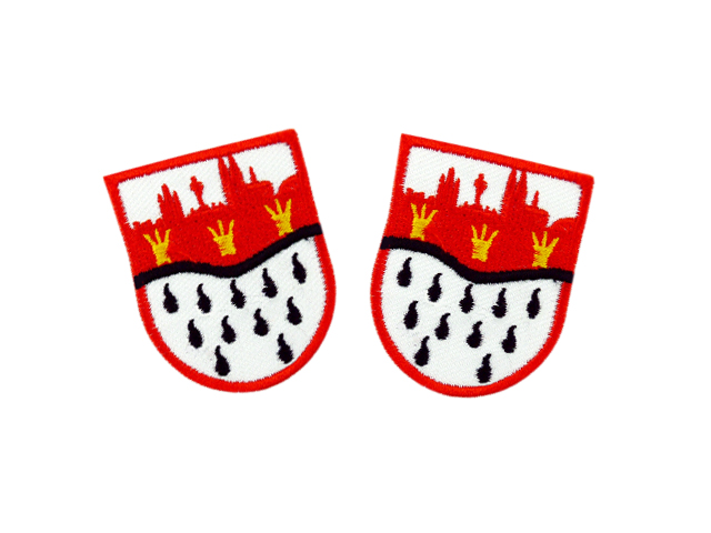 Bügelbild Wappen Skyline Welle 2er Set