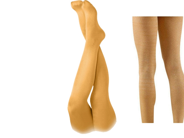 Blickdichte Strumpfhose Glitter gold