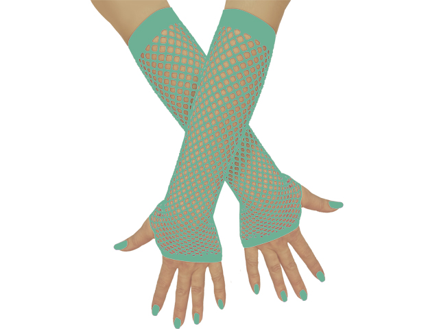 Unisex Netzhandschuhe fingerlos lang