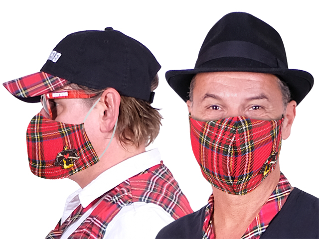 BRINGS Mund-Nase-Maske aus Stoff mit gesticktem Logo