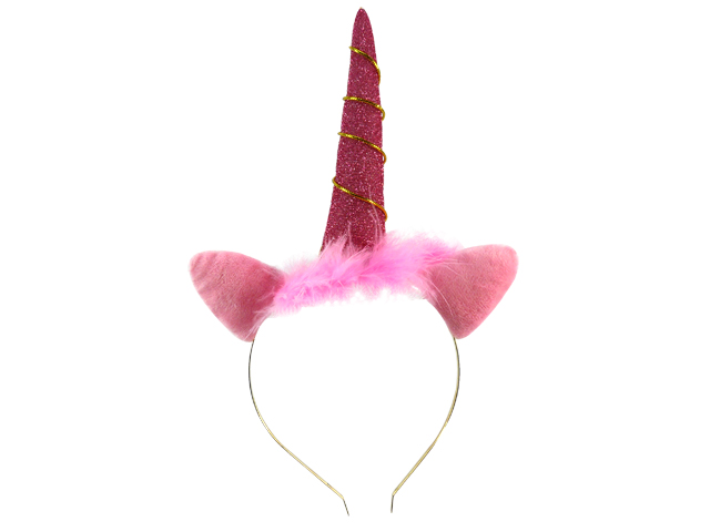 Haarreif Einhorn Glitzer, pink