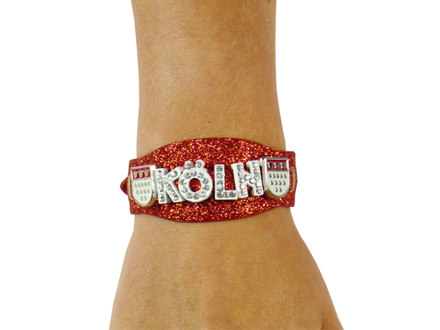 Glitter Armband Köln , rot