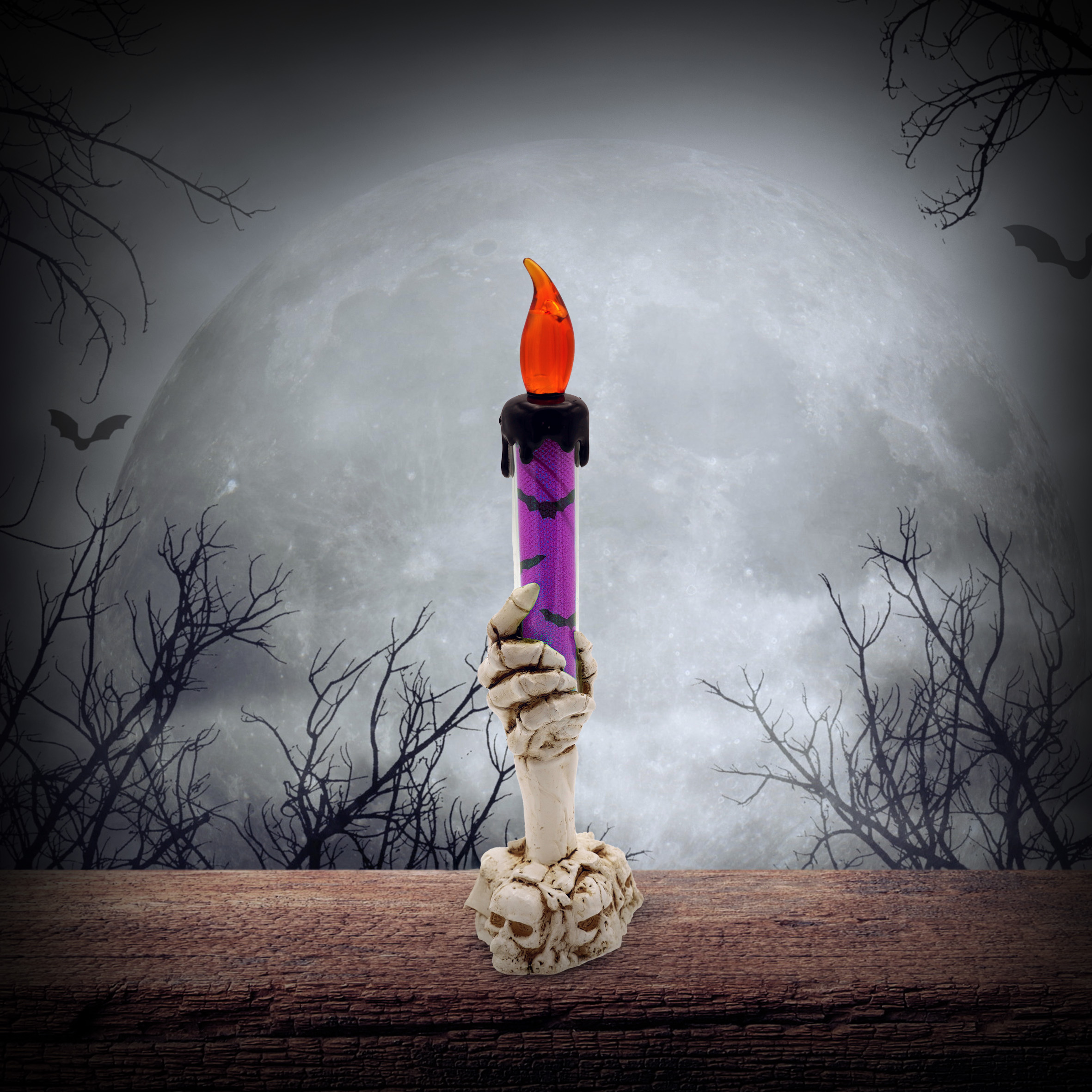 Halloween Dekokerze, LED, 6x21,5cm