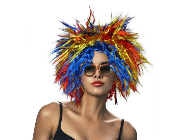 Afro Perücke bunt