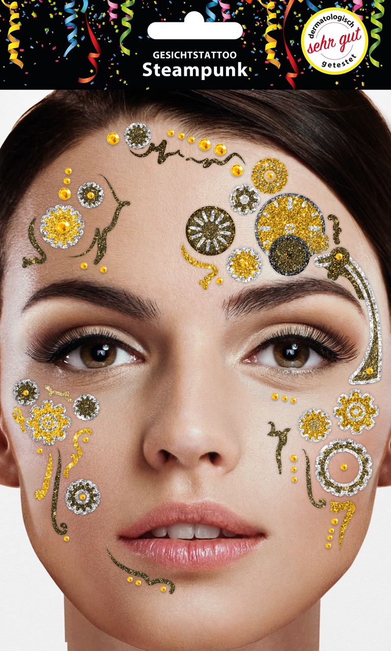 Gesichts-Tattoo Steampunk