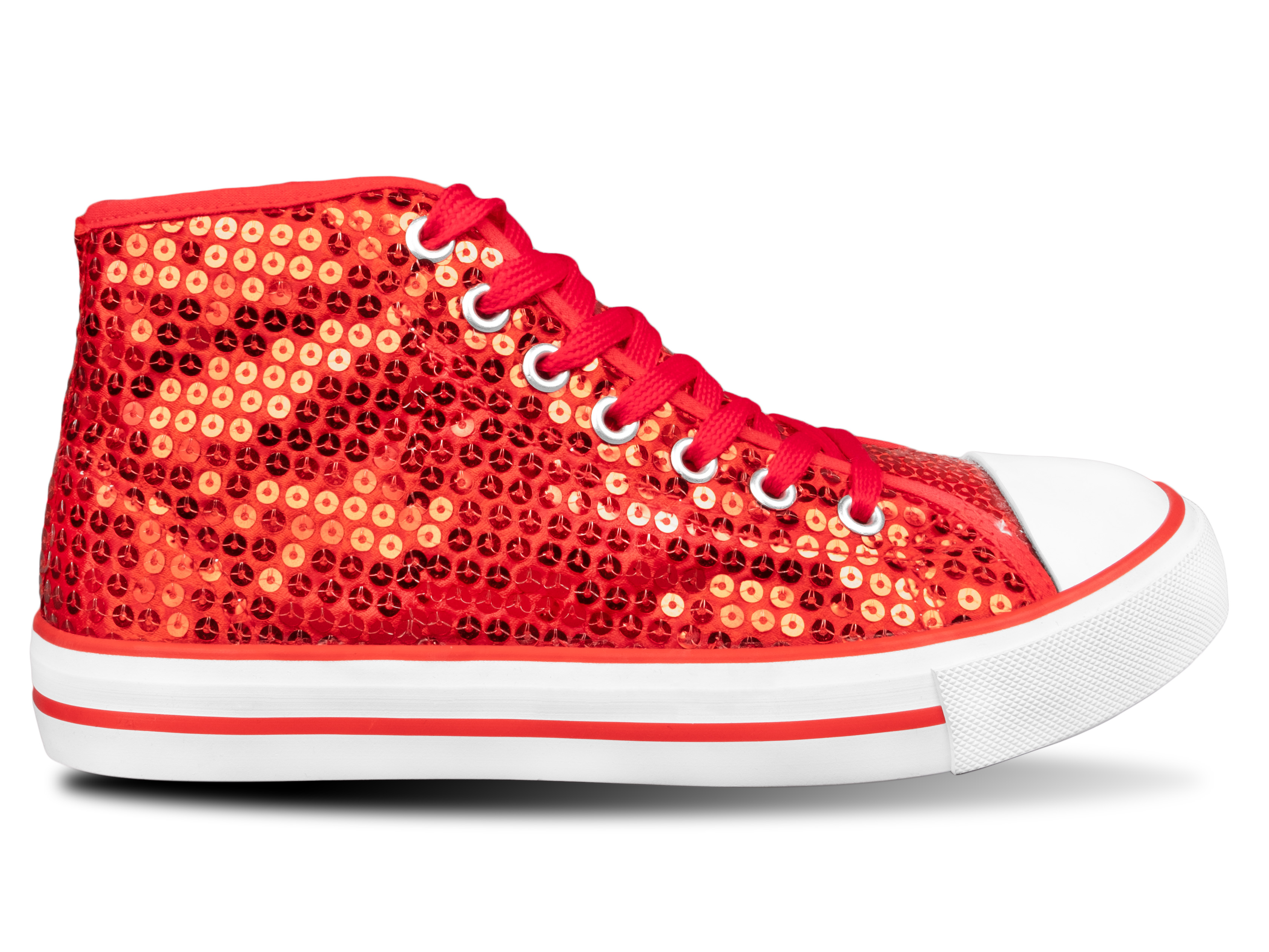 Paillettenschuh rot Gr. 39