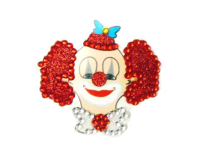 Glimmer-Tattoo Clownkopf