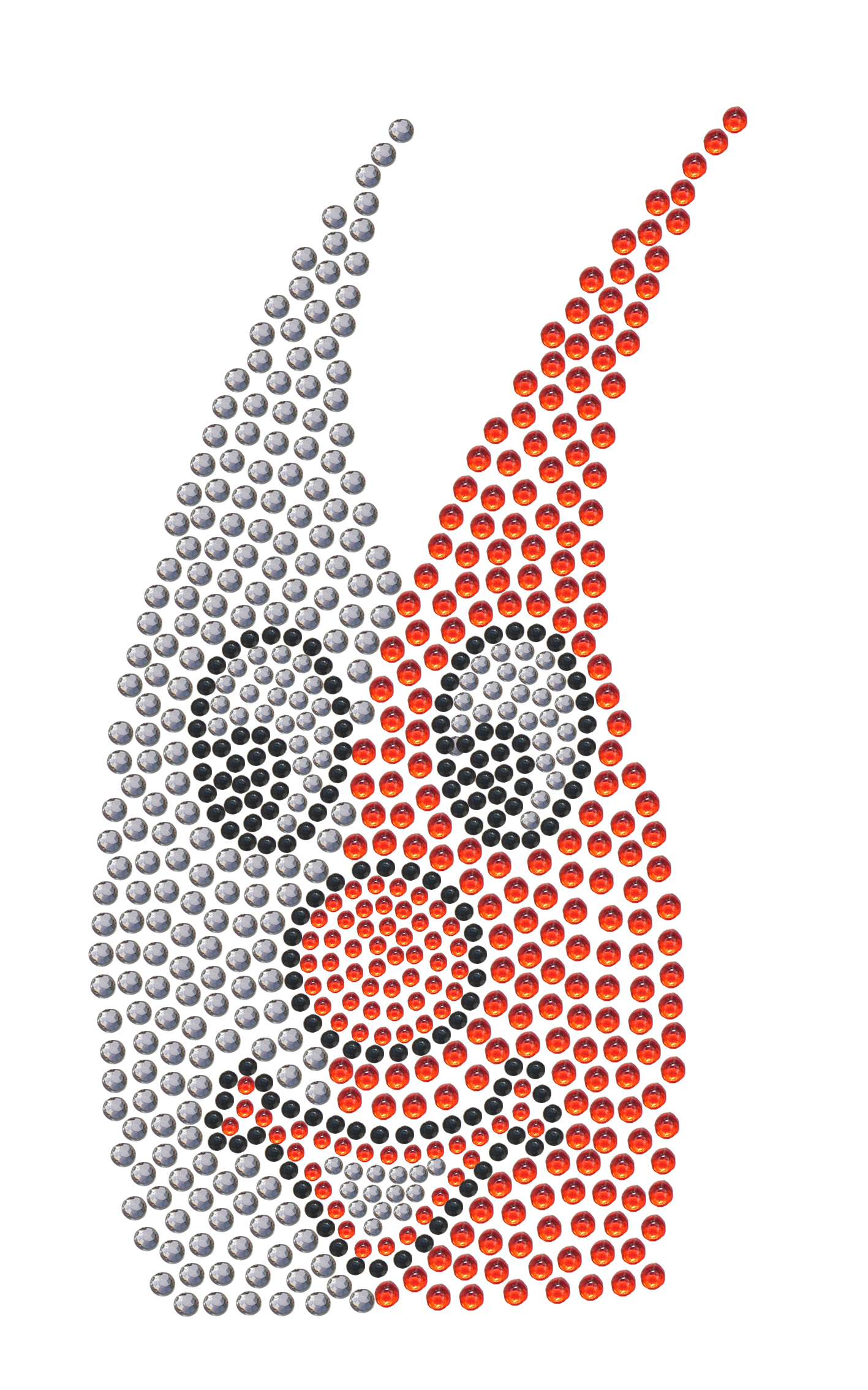 Strass Bügelbild lachender Dom