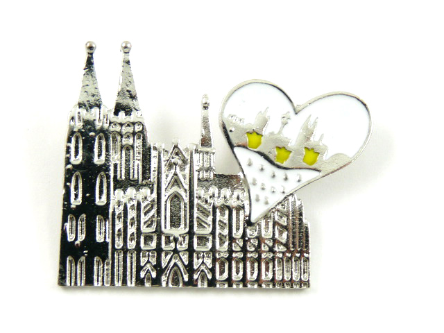 Brosche Dom Skyline, silber